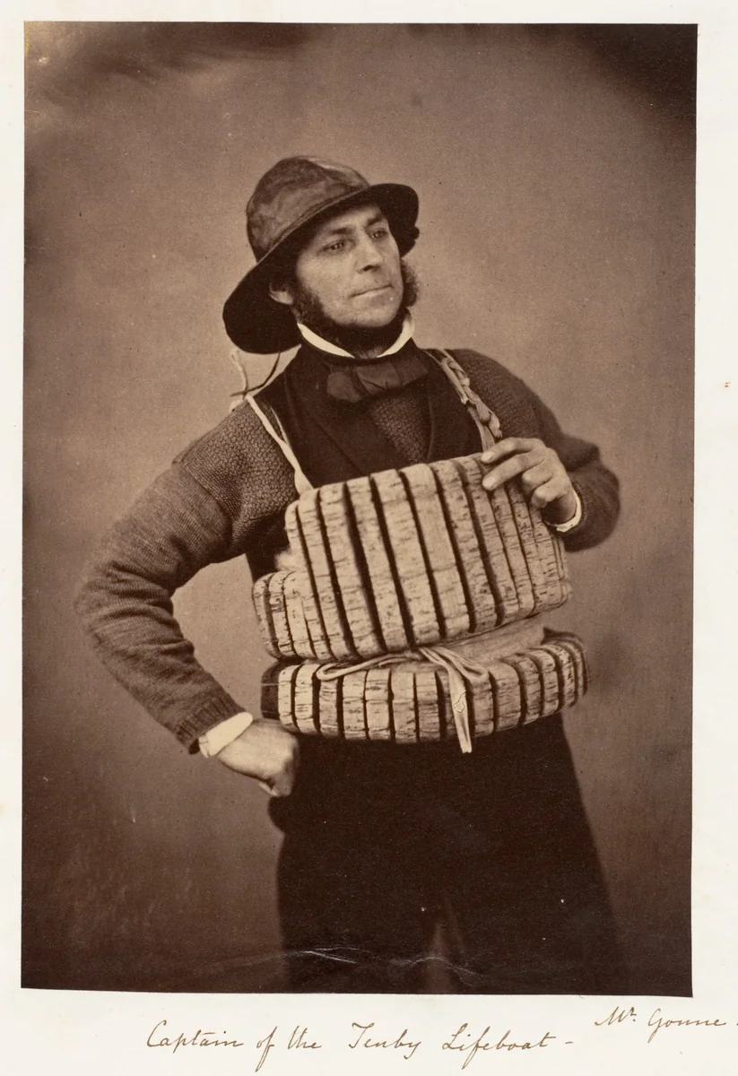 Captain of the Tenby Lifeboat by Mr. Gonne, photograph, 1853-1856