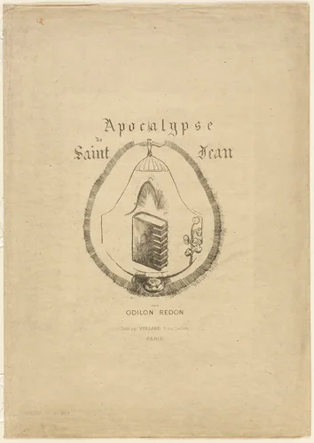 Cover/frontispiece for l'Apocalypse de Saint-Jean by Odilon Redon, print, 1899