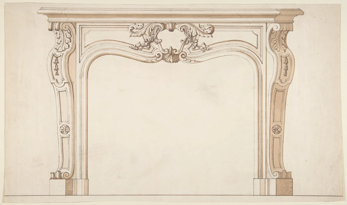 Drawing for a Chimney-piece by Delorme, drawing, 1845-1855