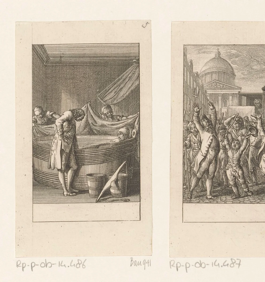 Dwaasheid van het badderen by Daniel Nikolaus Chodowiecki, print, 1782