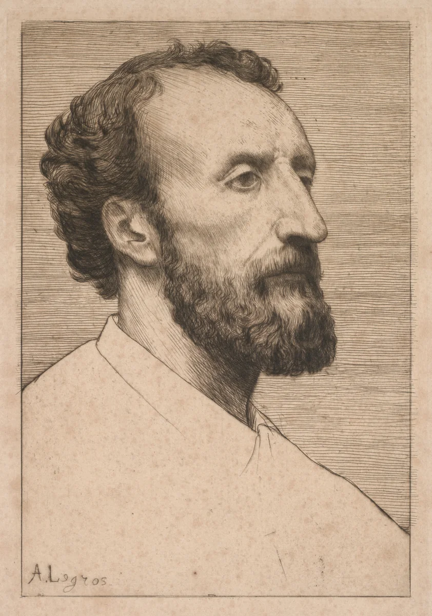 Jules Dalou by Alphonse Legros, print, 1877