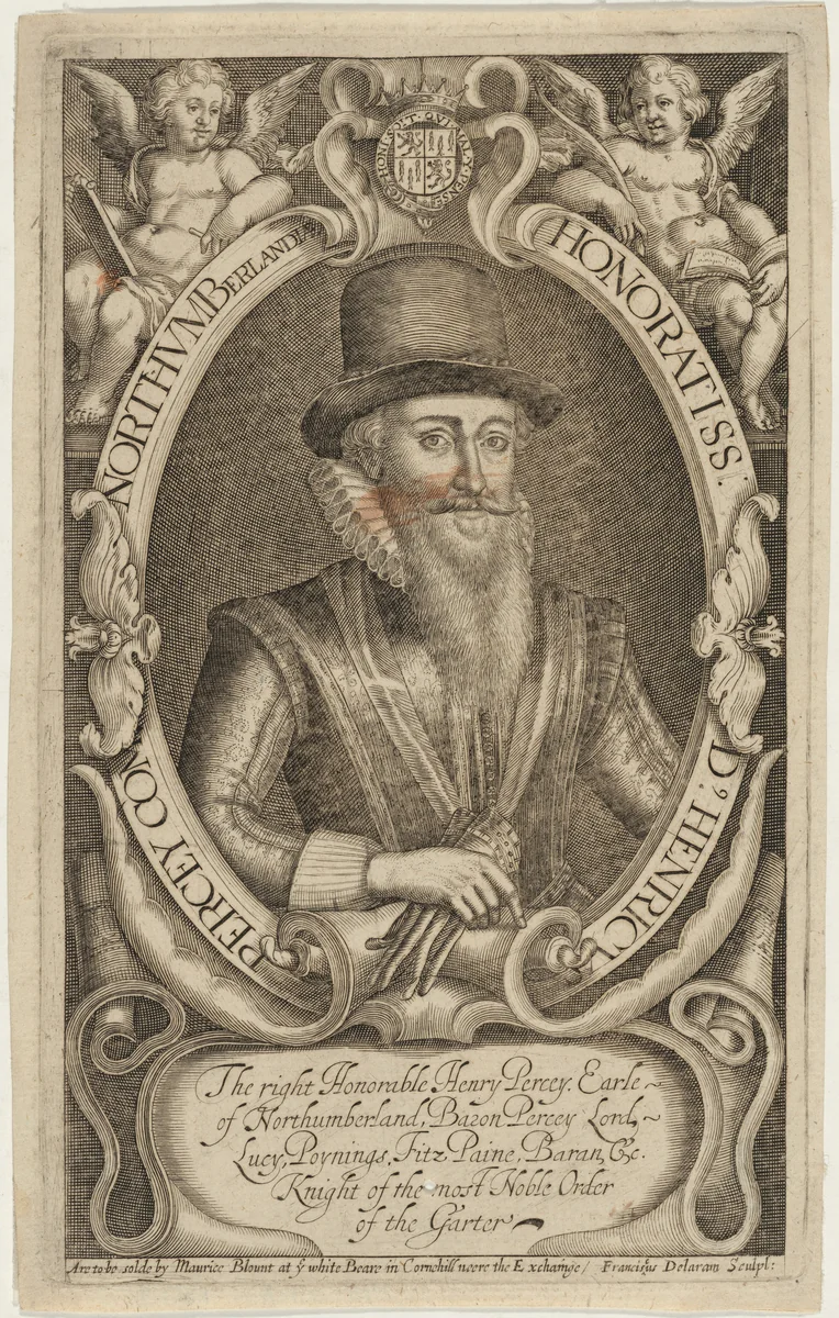 Henricus Percye (Henry Percy, Ninth Earl of Northumberland) by Francis Delaram, print, 1590-1627