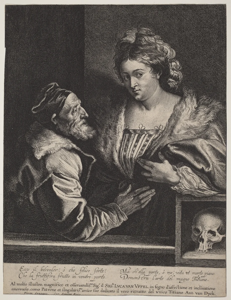 Titian's Mistress by Anthony van Dyck, print, 1599-1641
