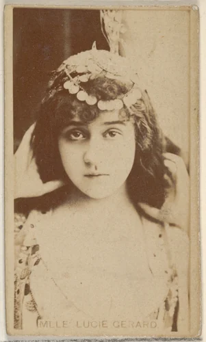 Mlle. Lucie Gerard, from the Actors and Actresses series (N45, Type 8) for Virginia Brights Cigarettes by Allen & Ginter, photograph, 1885-1891