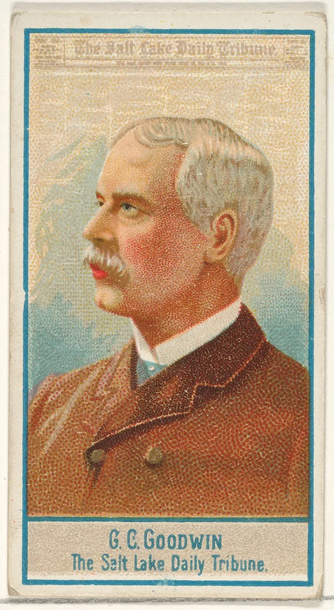 G.C. Goodwin, The Salt Lake City Tribune, from the American Editors series (N1) for Allen & Ginter Cigarettes Brands by Allen & Ginter, print, 1887