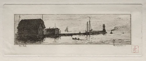 West Pier, Cleveland by Otto H. Bacher, print, 1878