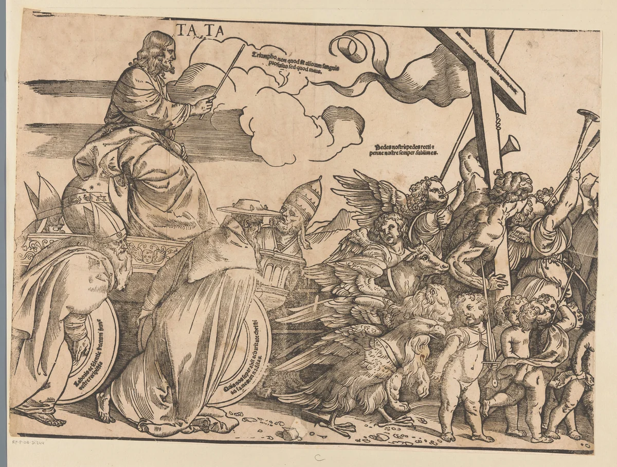 Triomf van Christus (derde deel) by anonymous, print, 1517