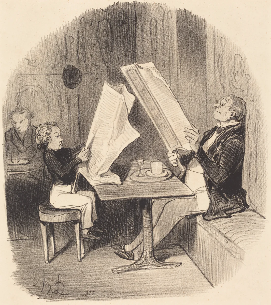 Un Enfant qui s'amuse de peu... by Honoré Daumier, print, 1847