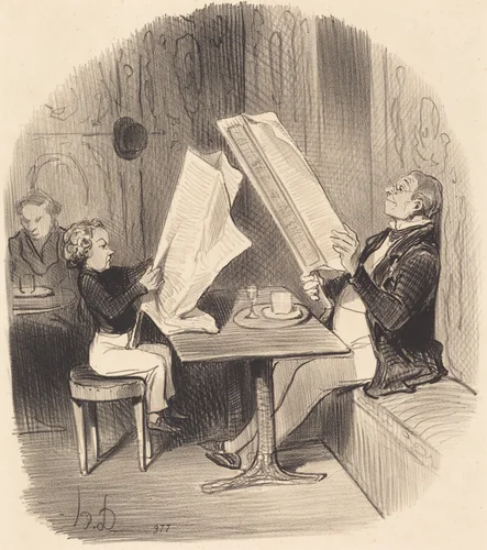 Un Enfant qui s'amuse de peu... by Honoré Daumier, print, 1847