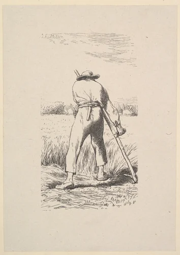 The Wheat Reaper by Jean-François Millet, print, 1853