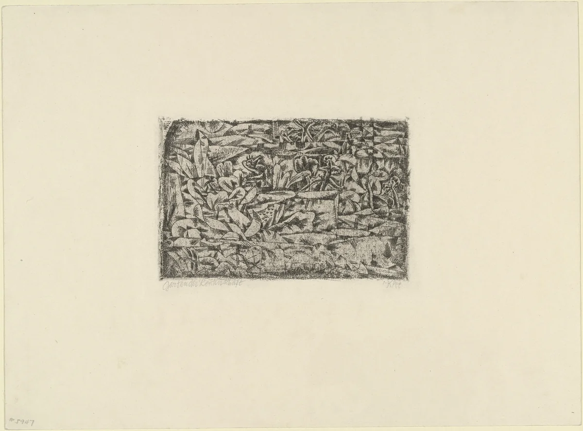 Garden of Passion (Garten der Leidenschaft) by Paul Klee, print, 1913