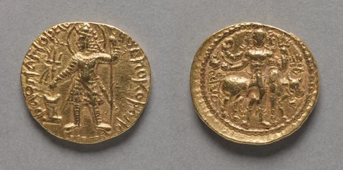 Coin of Kushan King Vasudeva I by Unknown, metalwork, 142-177