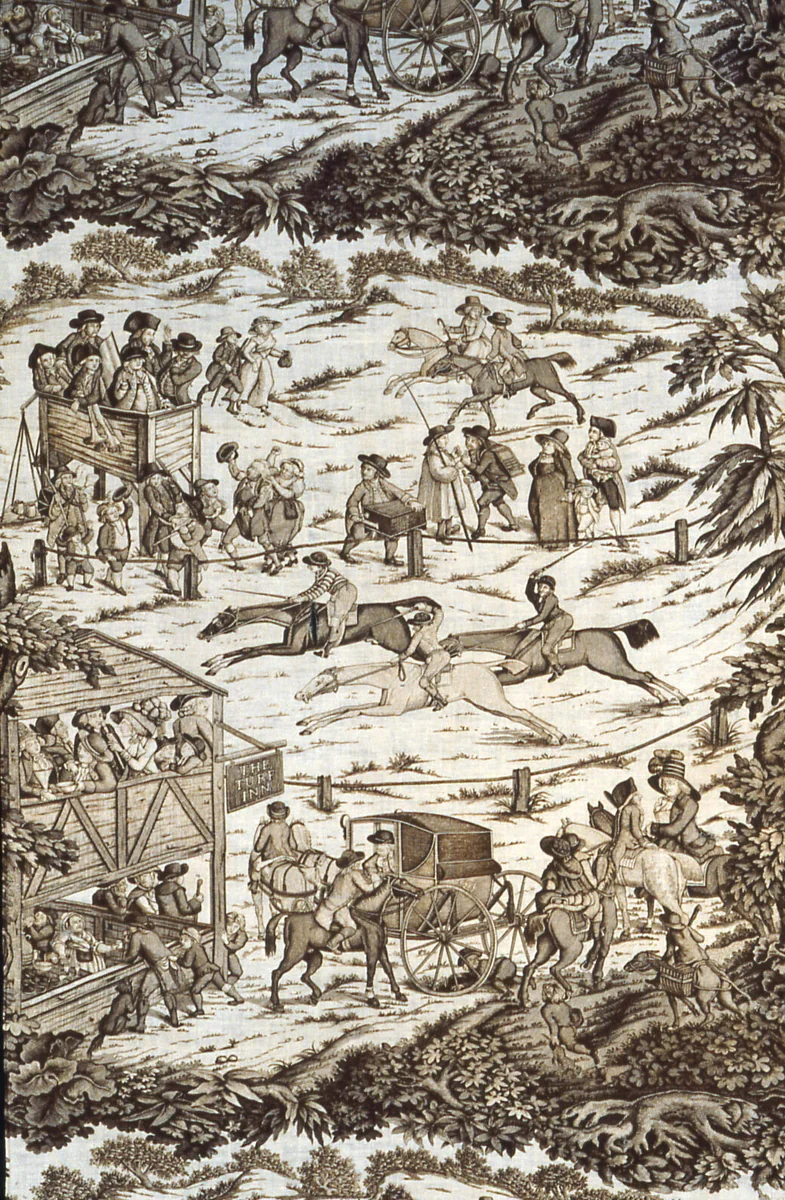 The Turf Inn (Furnishing Fabric) by England, textile, 1780-1790