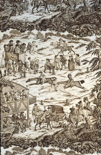 The Turf Inn (Furnishing Fabric) by England, textile, 1780-1790