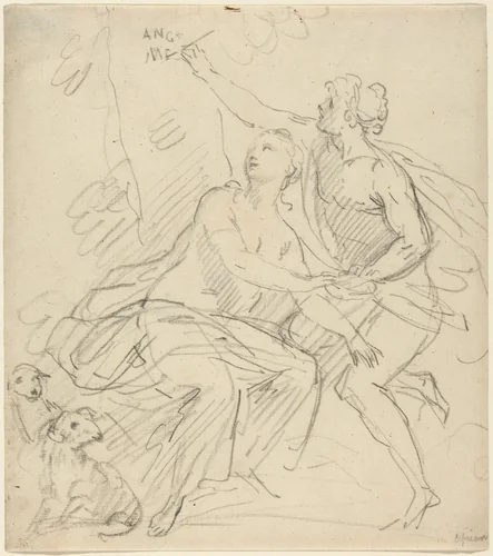 Angelica and Medoro by Giovanni Battista Cipriani, drawing, 1727-1785