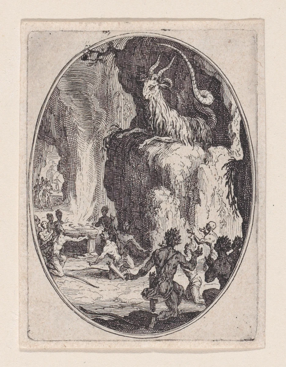 The Culte du Démon (The Cult of the Demon), from Les Sacrifices (The Sacrifices) by Jacques Callot, print, 1620-1630