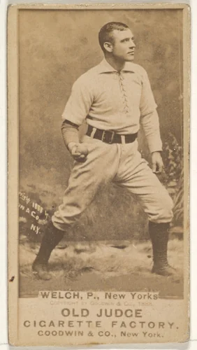 Michael "Mickey" Francis Welch, Pitcher, New York, from the Old Judge series (N172) for Old Judge Cigarettes by Goodwin & Company, photograph, 1888