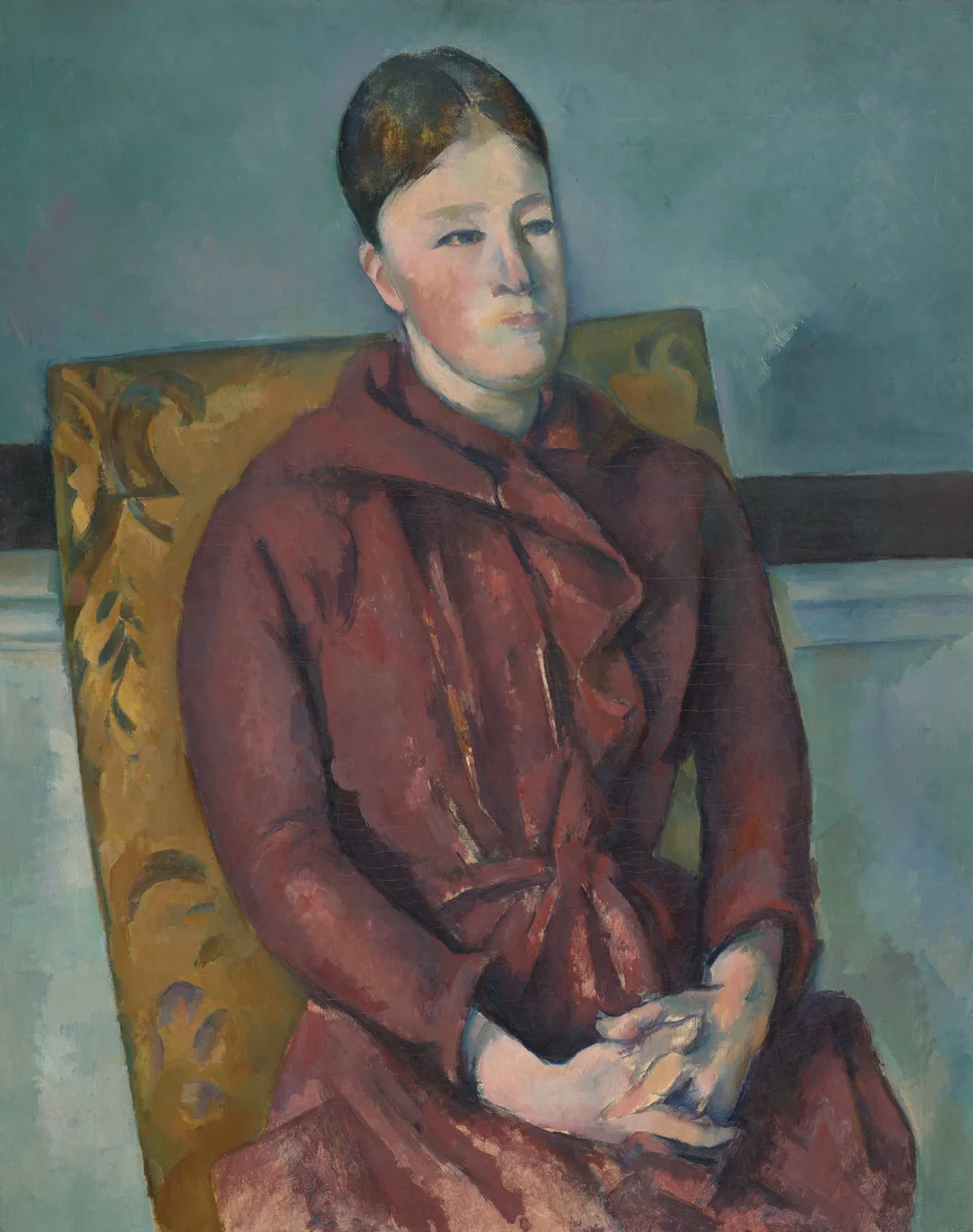 Madame Cezanne in a Yellow Chair by Paul Cezanne, painting, 1893
