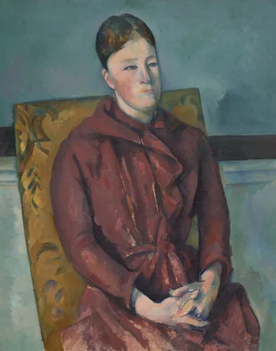 Madame Cezanne in a Yellow Chair by Paul Cezanne, painting, 1893