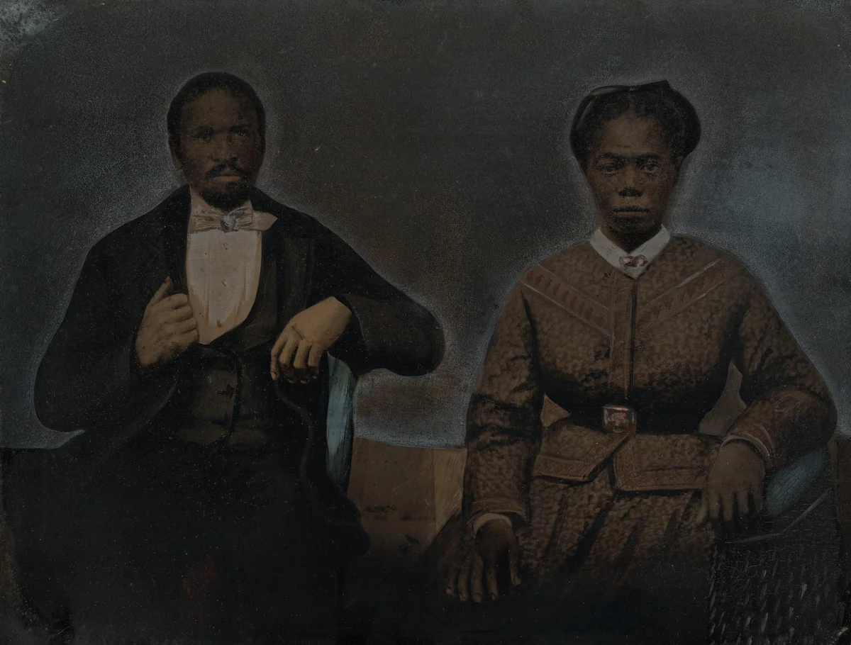 Portrait of a Man and a Woman by American 19th Century, photograph, 1860-1869