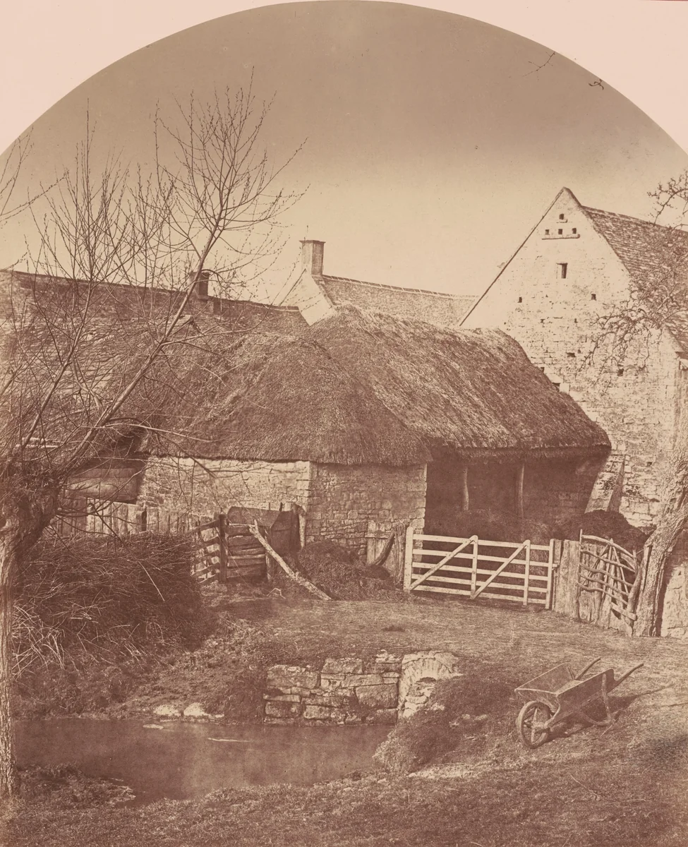 Farm Yard, Prestbury near Cheltenham by Baynham Jones Jr., photograph, 1850-1860