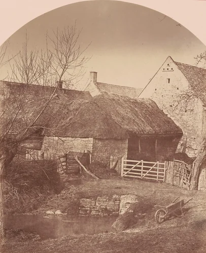 Farm Yard, Prestbury near Cheltenham by Baynham Jones Jr., photograph, 1850-1860