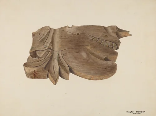 Wood Carving by Clayton Clements, index of american design, 1943