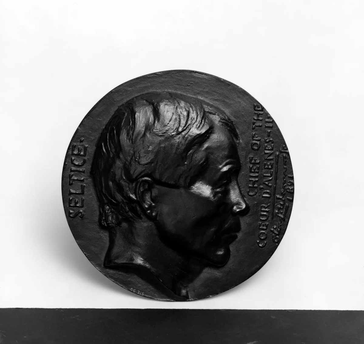 Seltice, Chief of the Coeur d'Alenes by Olin Levi Warner, artwork, 1891-1906