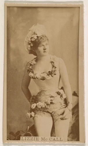 Lizzie McCall, from the Actresses series (N245) issued by Kinney Brothers to promote Sweet Caporal Cigarettes by Kinney Brothers Tobacco Company, photograph, 1890