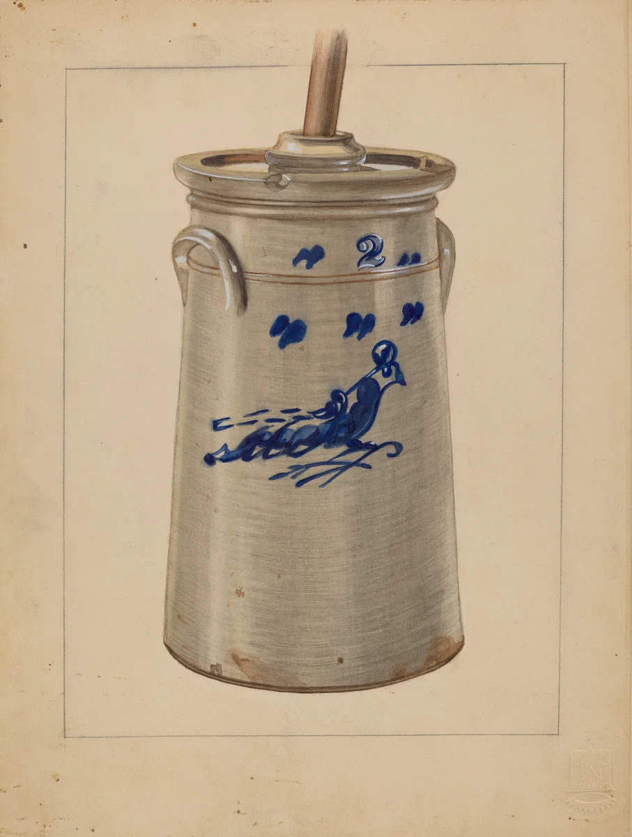 Churn by Charles Caseau, index of american design, 1936