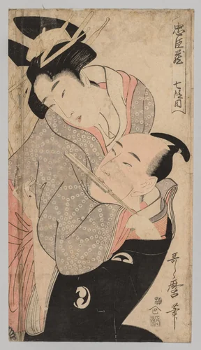 Man and Woman by Kitagawa Utamaro (喜多川歌麿), print, 1753-1806