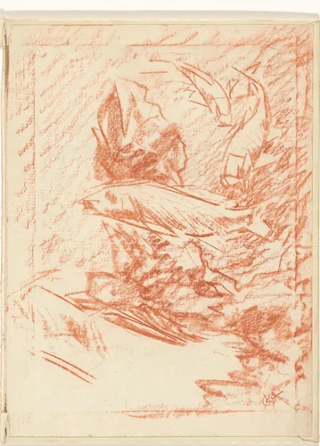 Vissen in een aquarium by Gerrit Willem Dijsselhof, drawing, 1876-1924