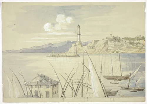Genoa from the Croce di Malta by Elizabeth Murray, painting, 1841