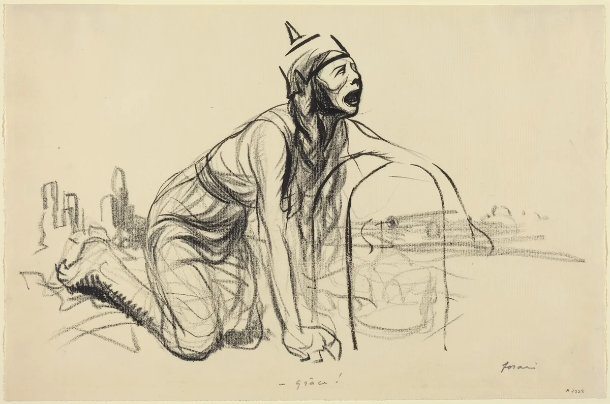 Grace! by Jean-Louis Forain, drawing, 1914-1919
