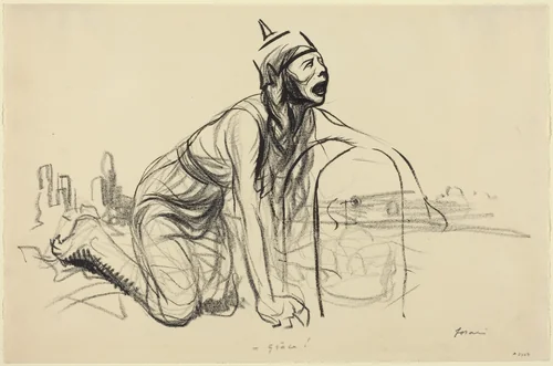 Grace! by Jean-Louis Forain, drawing, 1914-1919