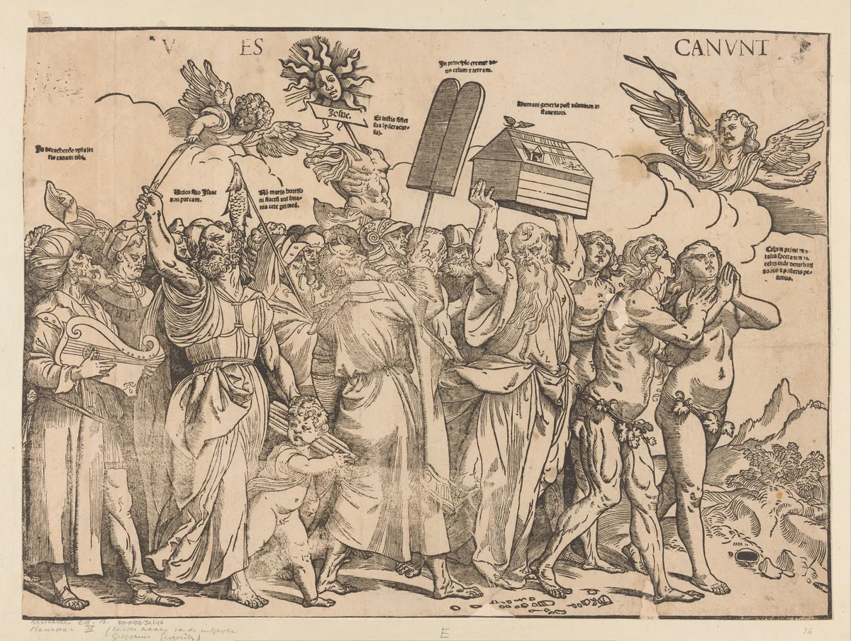 Triomf van Christus (vijfde deel) by anonymous, print, 1517