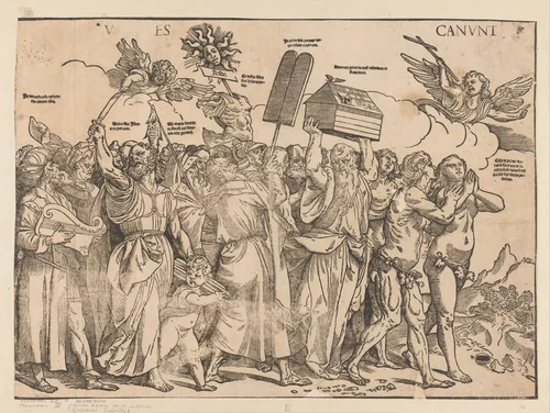 Triomf van Christus (vijfde deel) by anonymous, print, 1517