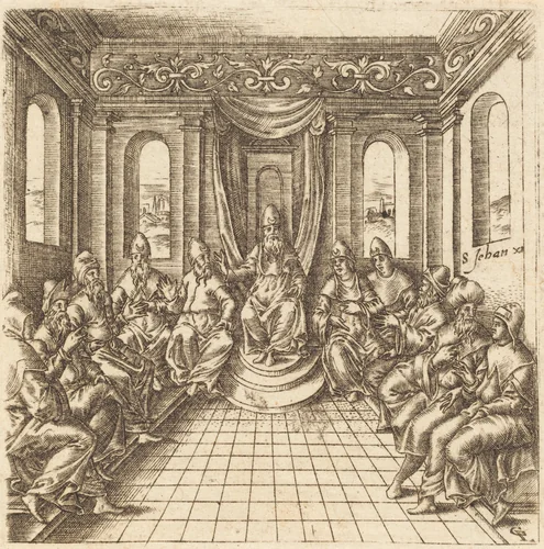 The Chief Priests and Pharisees by Léonard Gaultier, print, 1576-1580
