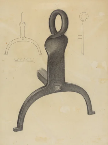 Andiron (One of Pair) by Mildred Ford, index of american design, 1953