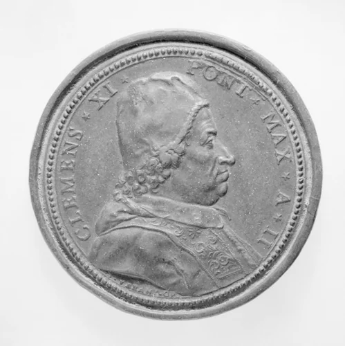 Clement XI (Pope 1700–21) by Ottone Hamerani, metalwork, 1700-1799