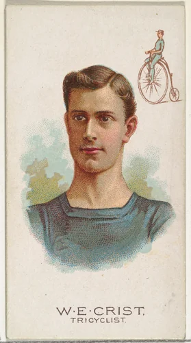 W.E. Crist, Tricyclist, from World's Champions, Series 2 (N29) for Allen & Ginter Cigarettes by Allen & Ginter, print, 1888