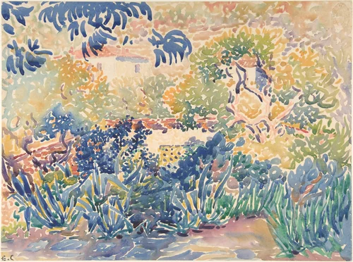 The Artist's Garden at Saint-Clair by Henri-Edmond Cross, drawing, 1904-1905
