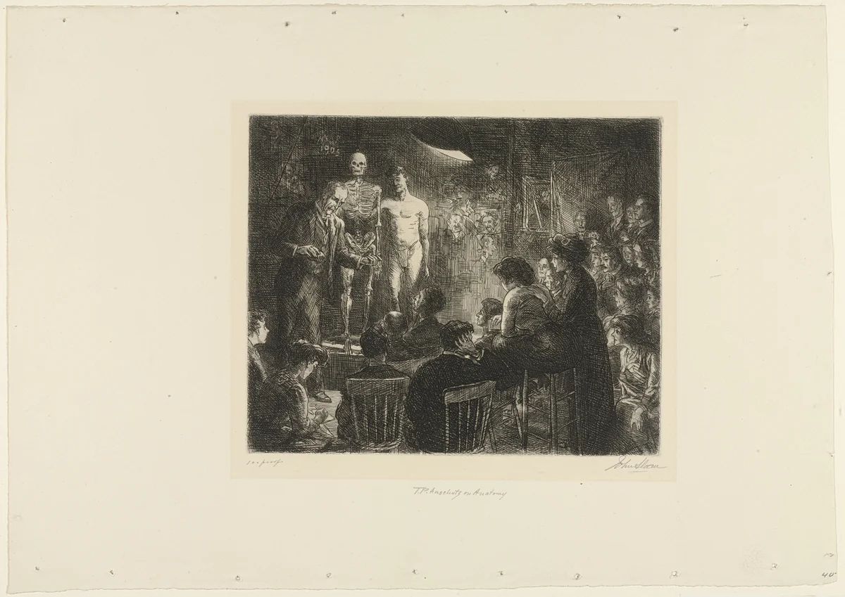Anshutz on Anatomy by John Sloan, print, 1912
