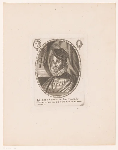 Portret van Karel IX van Frankrijk by anonymous, print, 1610-1668