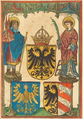 Saint Sebaldus and Saint Lawrence by German 15th Century, print, 1480