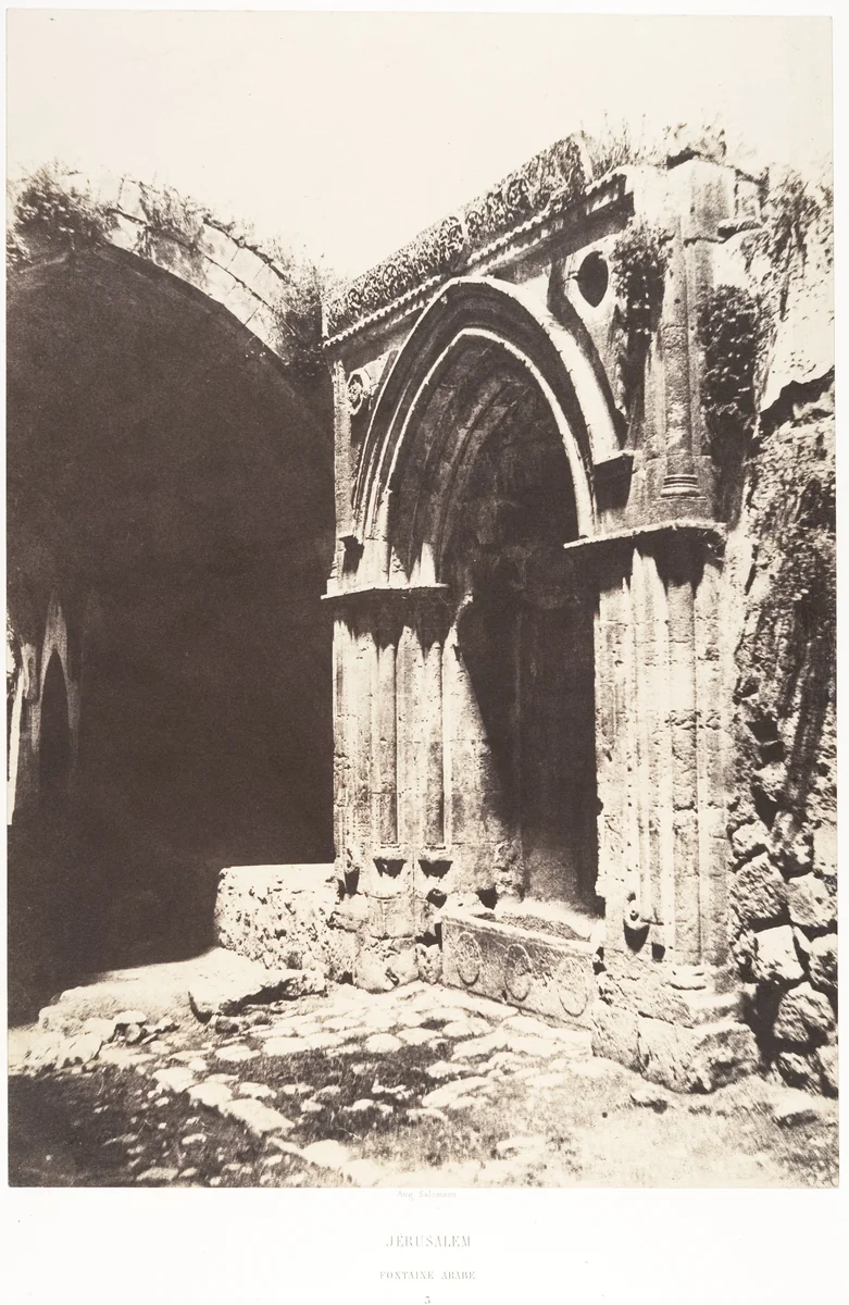 Jérusalem, Fontaine Arabe, 3 by Auguste Salzmann, photograph, 1854-1859