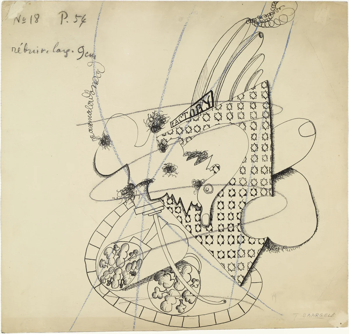 Factory by Johannes Theodor Baargeld, drawing, 1920
