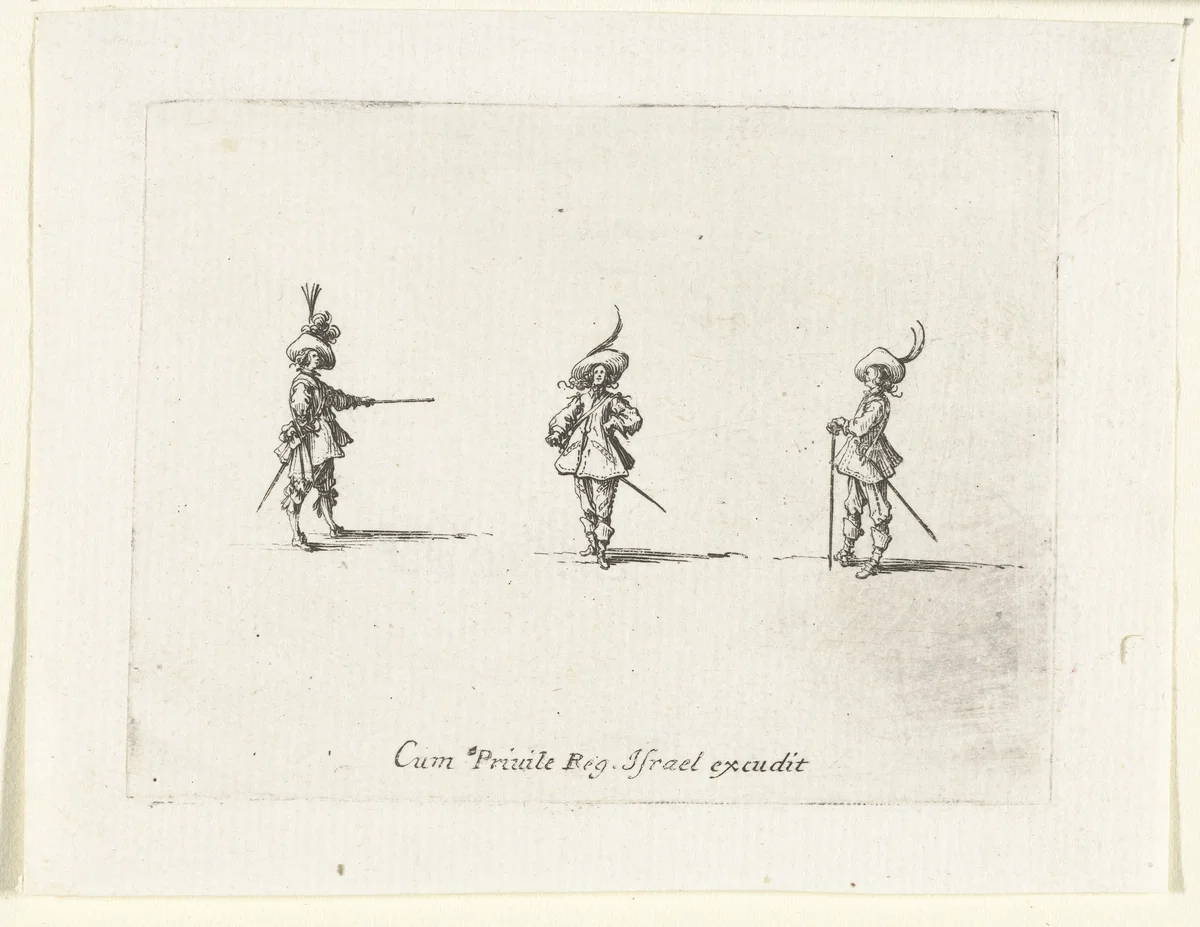 Exercities zonder wapens by Jacques Callot, print, 1635
