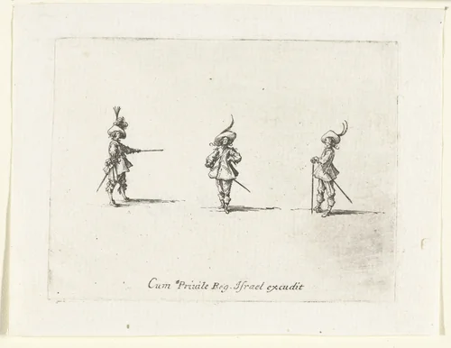 Exercities zonder wapens by Jacques Callot, print, 1635