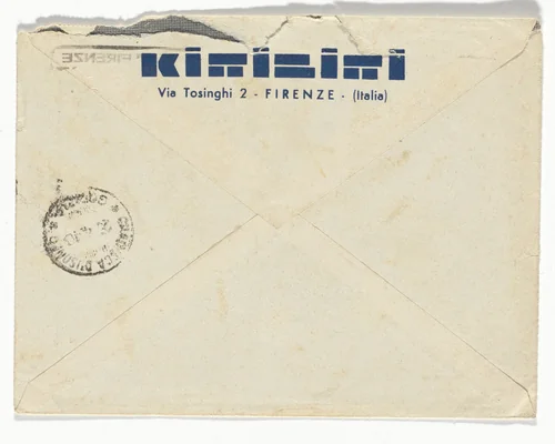 Kiribiri (Tullio Alpinolo Bracci) stationery envelope by Unidentified Designer, design, 1918